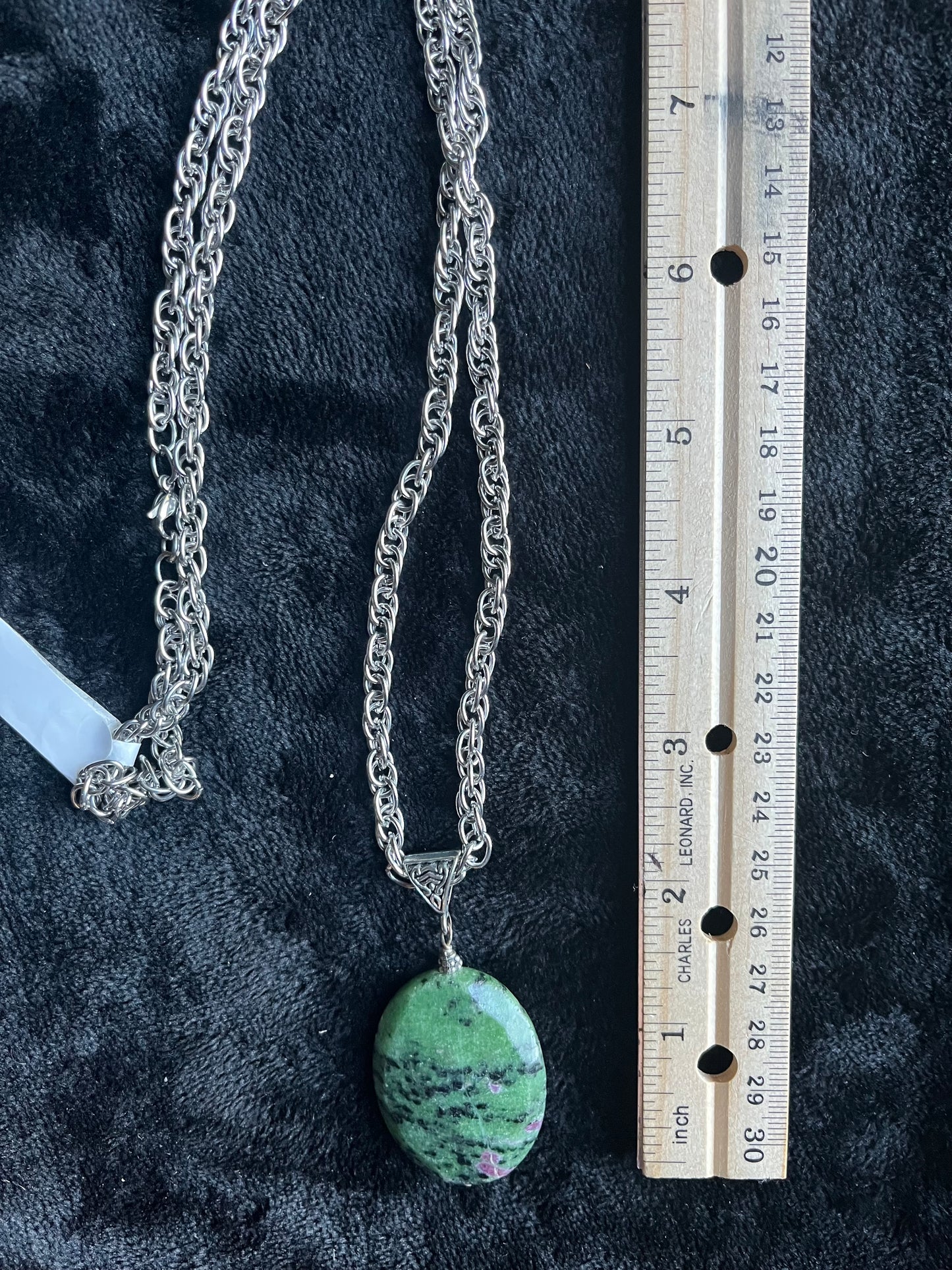 Ruby Zoistite Pendant