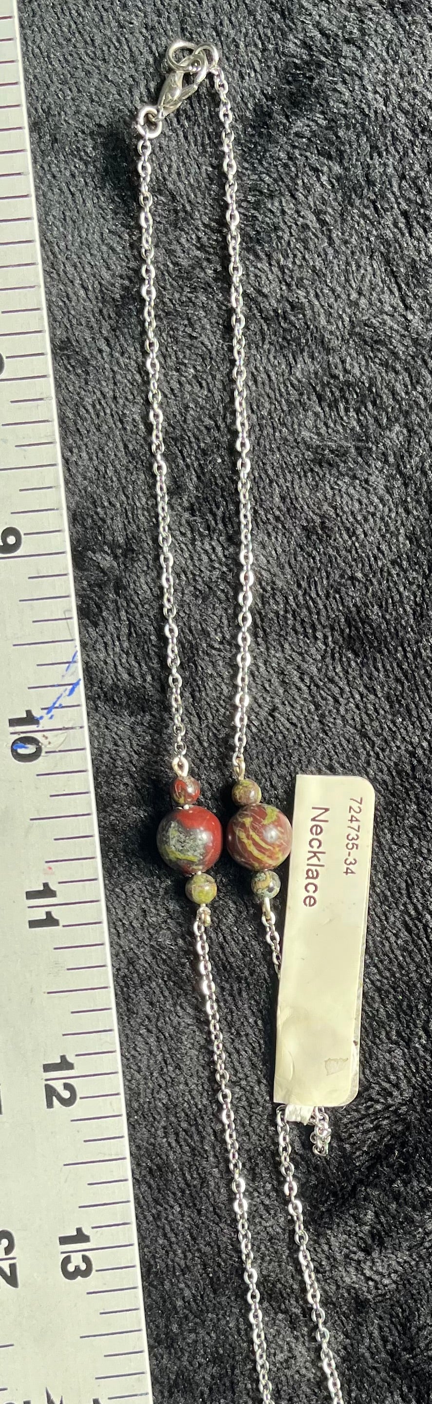 Semi-Gem Pendants with Long Stainless Steel Necklace Design- Wilhelmina Creations