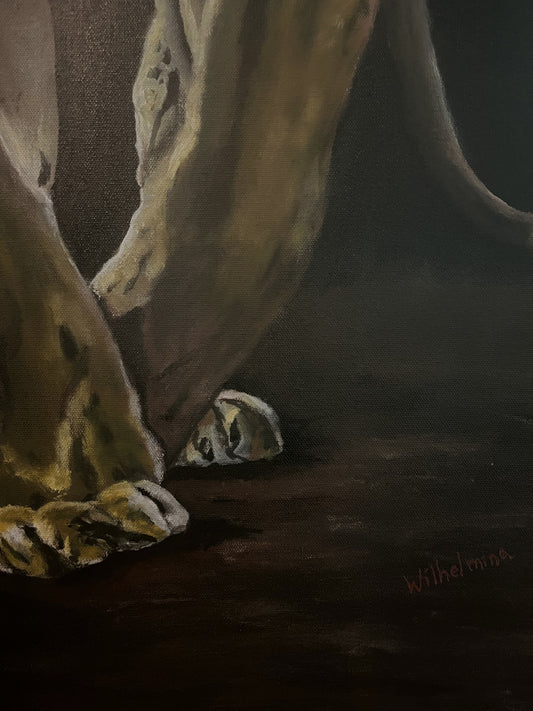 Intense - Lion painting