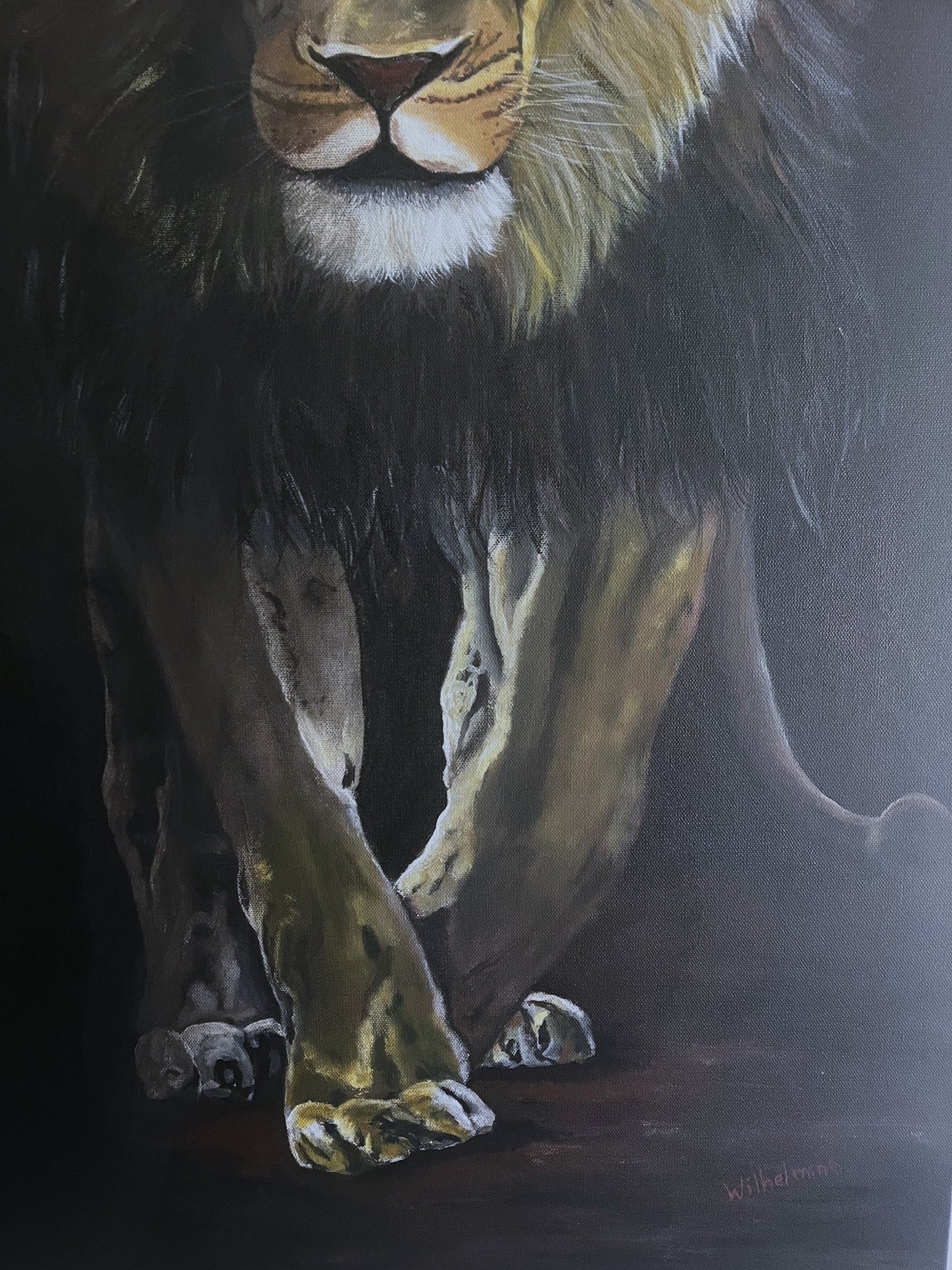 Intense - Lion painting
