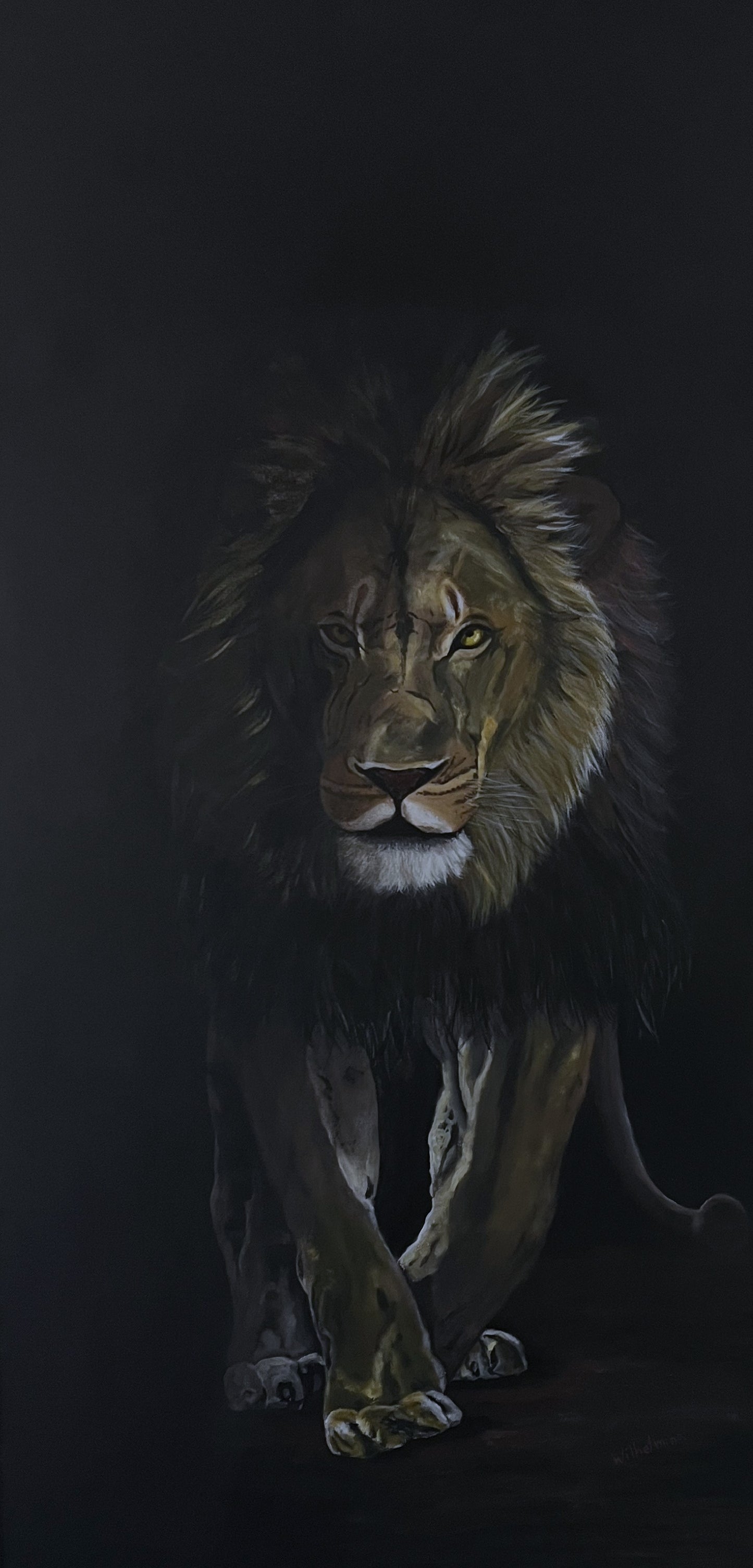Intense - Lion painting