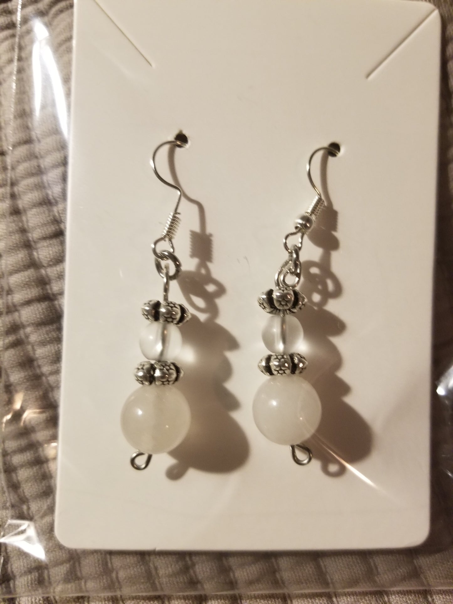 Shungite & Amethyst bead Earrings
