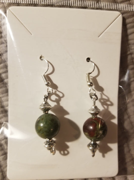 Shungite & Amethyst bead Earrings