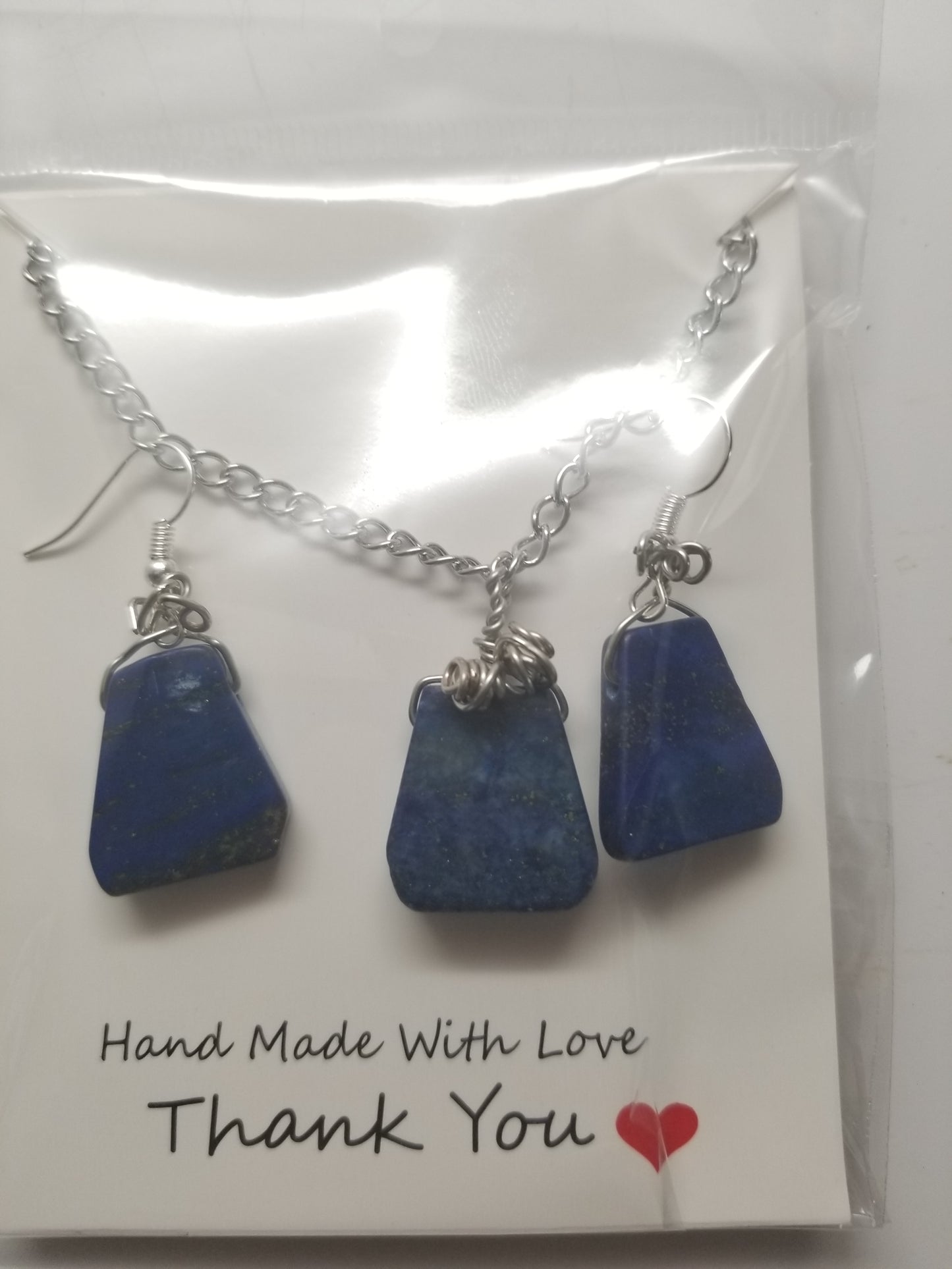 Lapiz lazuli Pendant and Earrings