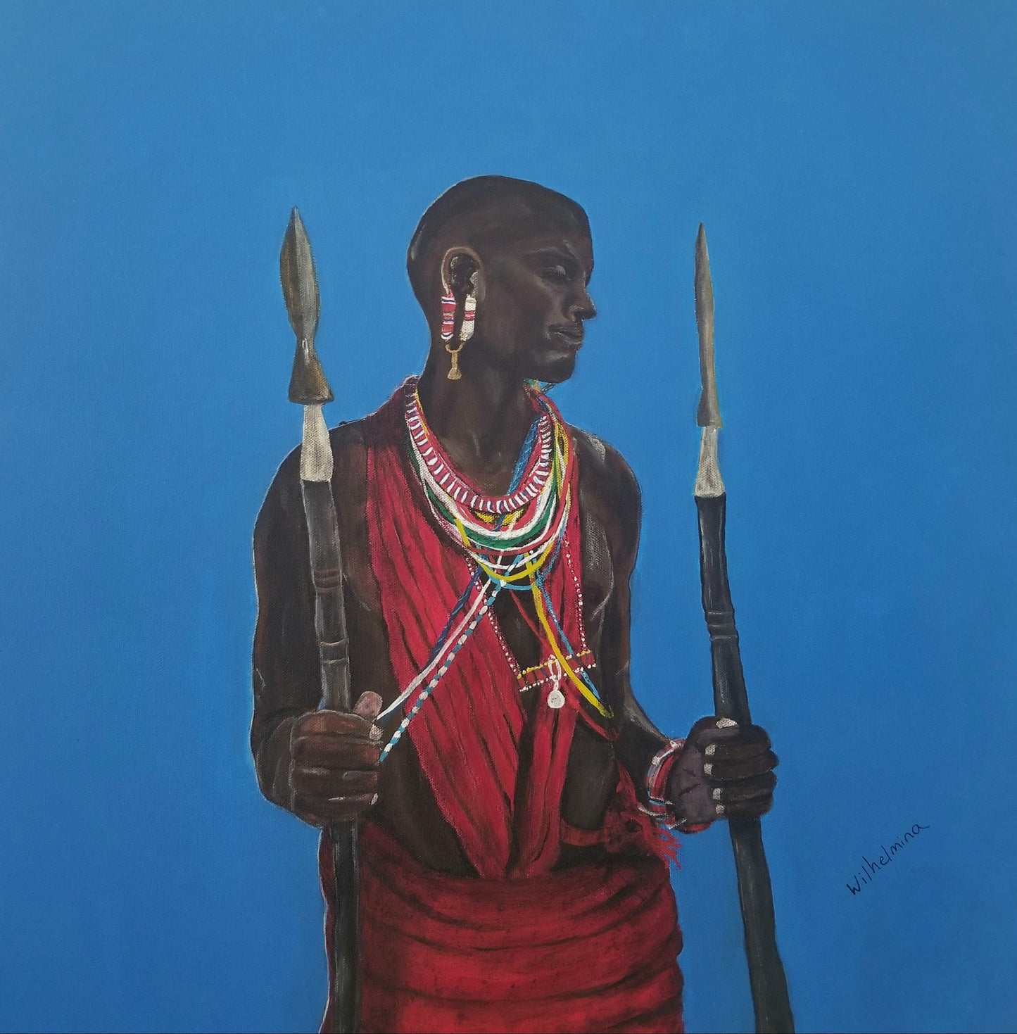 Contemplating Maasai Warrior Print