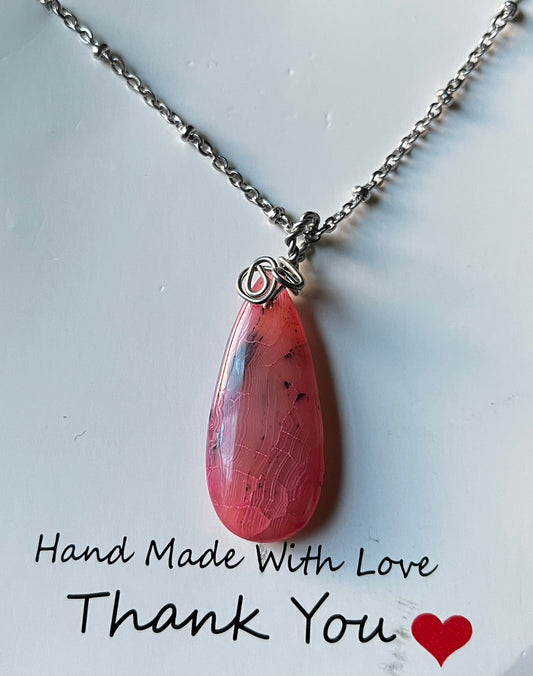 Pink Agate Pendant