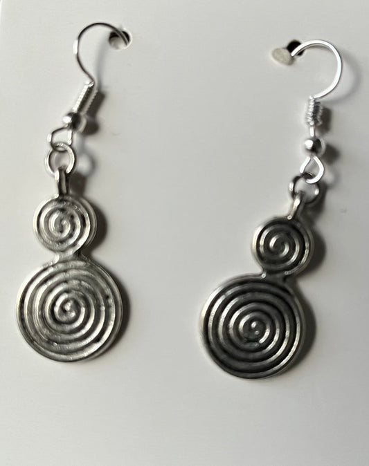 Infinity swirl Earrings & bracelet set