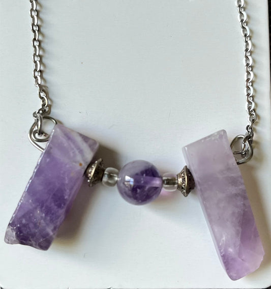Amethyst necklace Wilhelmina Creations