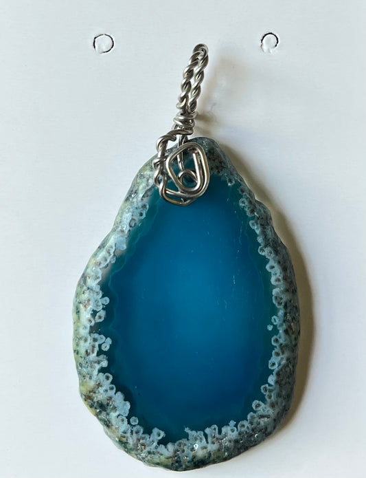 Blue Agate Pendant