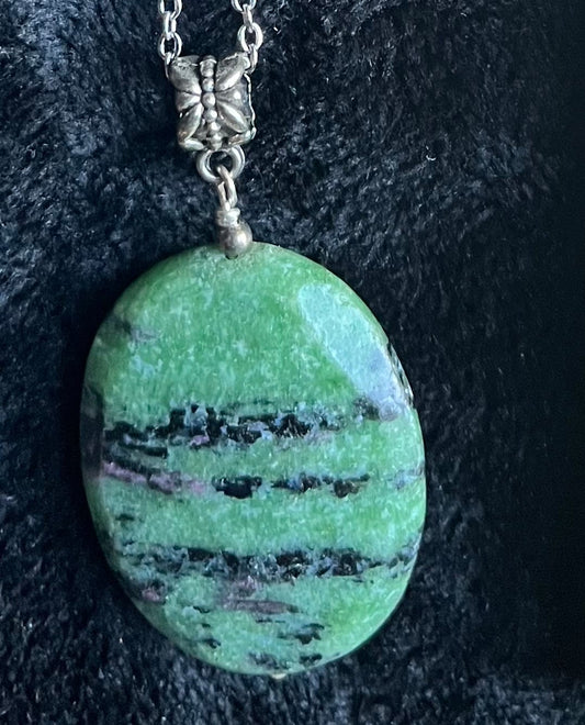 Ruby Zoistite Pendant