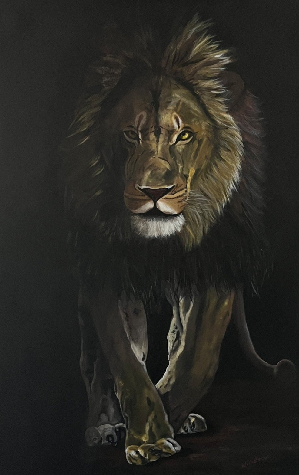 Intense - Lion painting