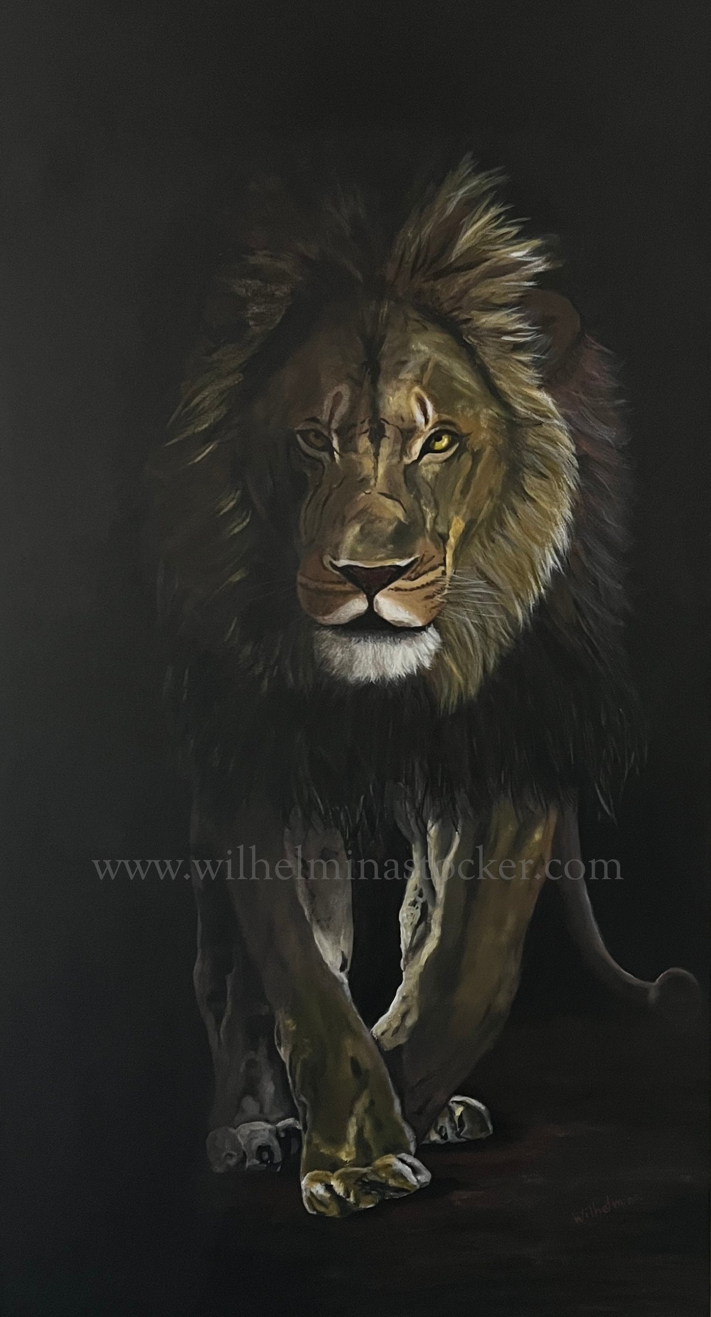 Intense - Lion painting