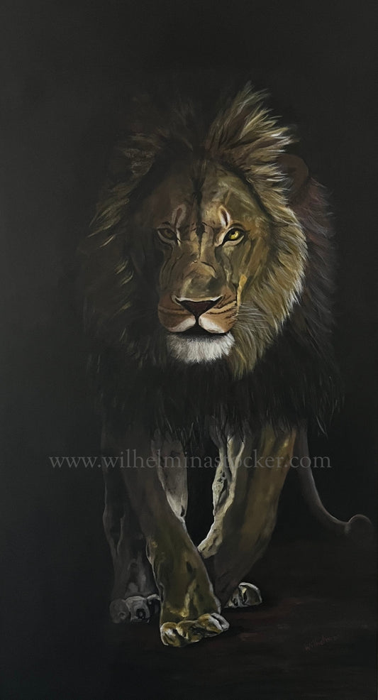Intense - Lion painting