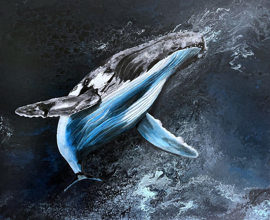 "King of the Seas", original acrylic painting by Wilhelmina