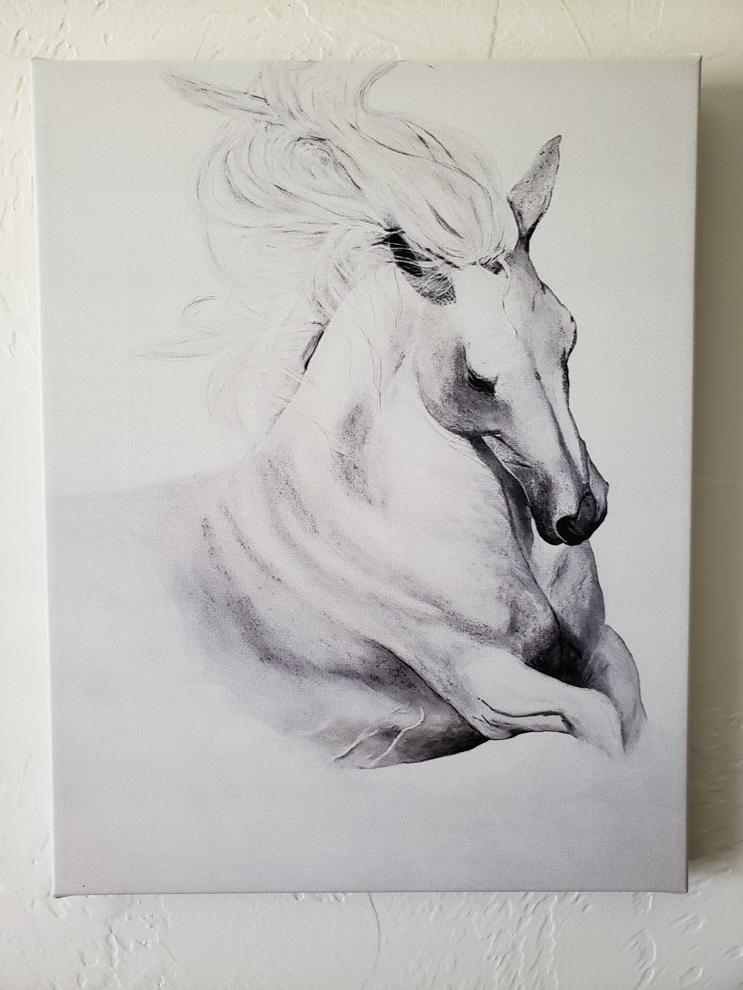 Bliss - White Horse Painting